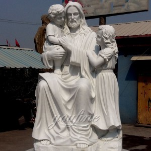  » Famous marble sculpture Jesus Holding children sculpture for sale CHS-296