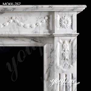  » Hand Carved Marble Fireplace Mantel Surround House Decor for Sale MOKK-767