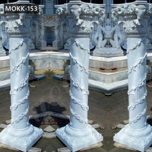 Hand Carved Roman Marble Wedding Columns for Sale MOKK-153