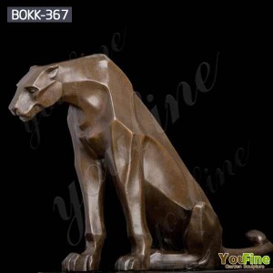 Life Size Casting Bronze Leopard Statue Sculpture for Sale 	BOKK-367