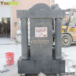  » First-class Quality Black Marble Headstone Art Design Factory Supply MOKK-647