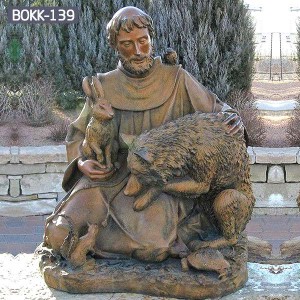  » Buy Life Size Religious Bronze St. Francis Sculpture for Wholesale Price BOKK-139