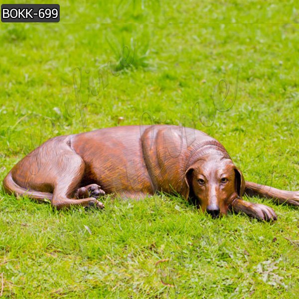 bronze dog sculpture-1