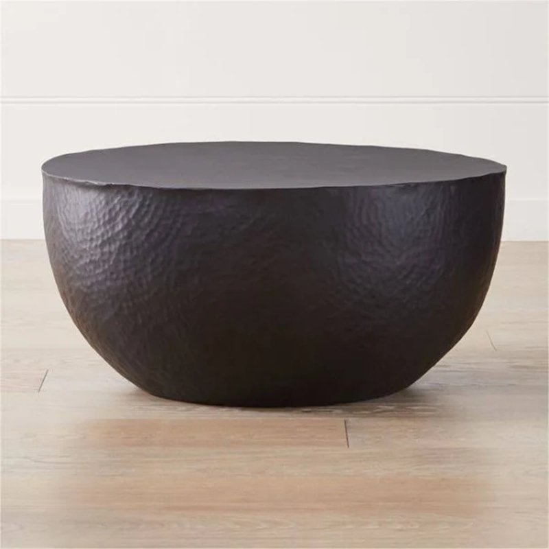 black metal drum coffee table - YouFine Sculpture