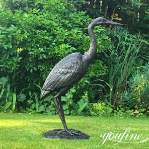  » Bronze Blue Heron Outdoor Statues Fine Art Ornament BOK1-262
