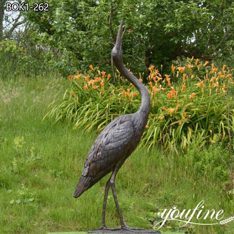  » Bronze Blue Heron Outdoor Statues Fine Art Ornament BOK1-262 Featured Image