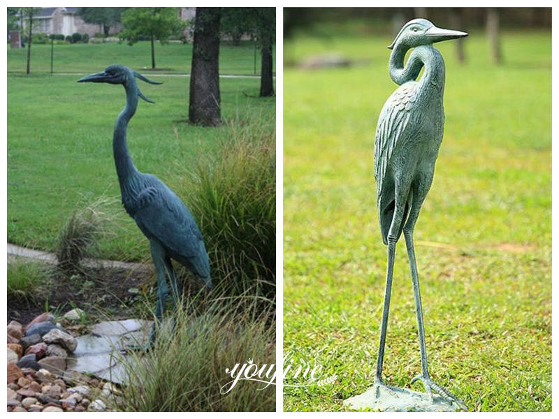 blue heron statues for ponds-YouFine Sculpture