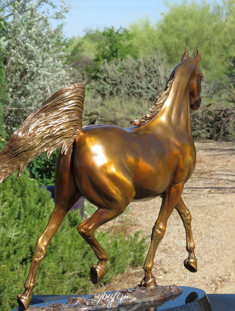 bronze Arabian horse statue life size - life size bronze horse statue for sale