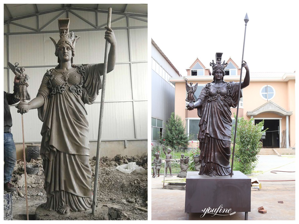 bronze Greek Athena statue replica
