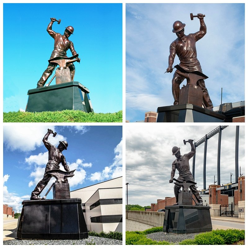 bronze Purdue boilermaker statue application scenes