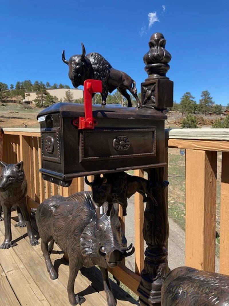 bronze animal statue mailbox