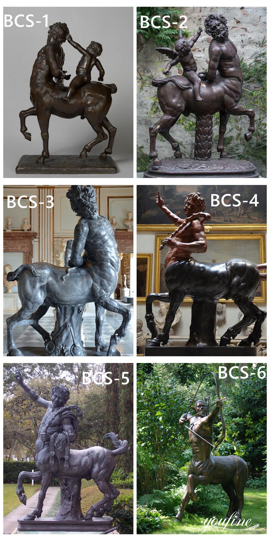 bronze centaur statues