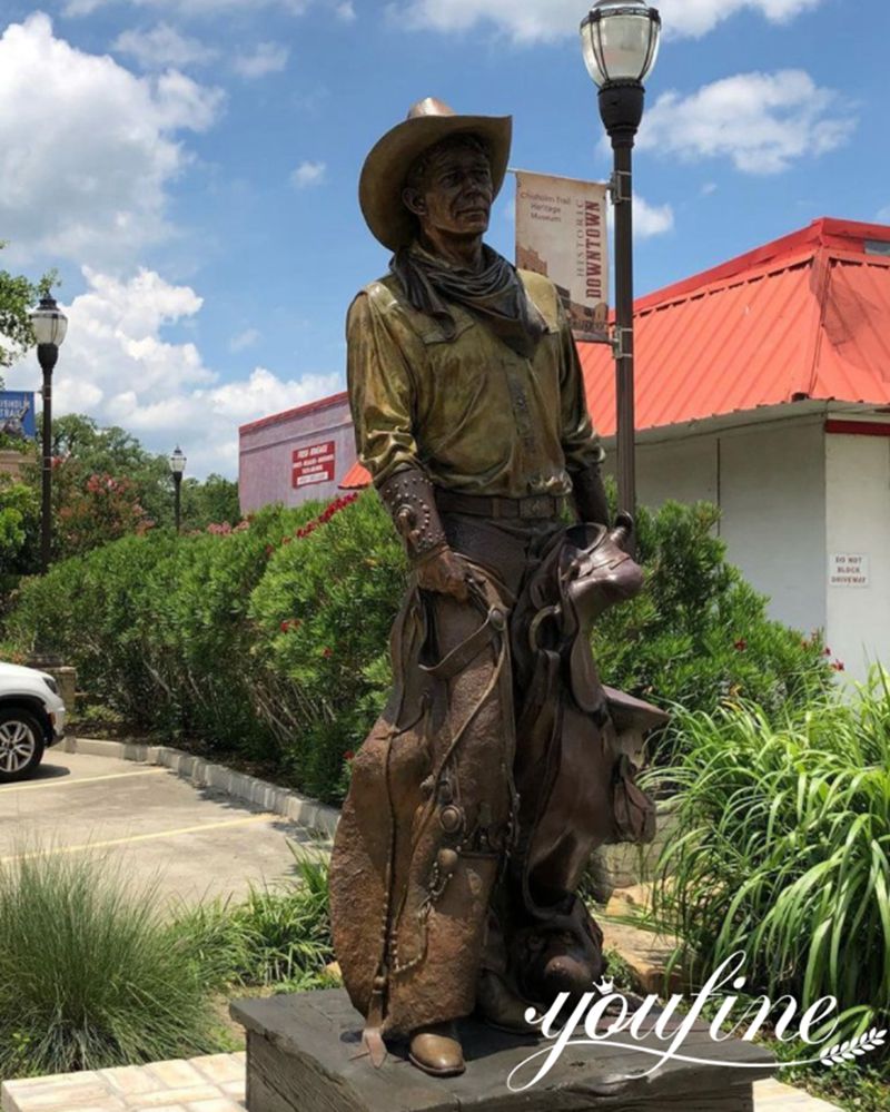 bronze cowboy statues