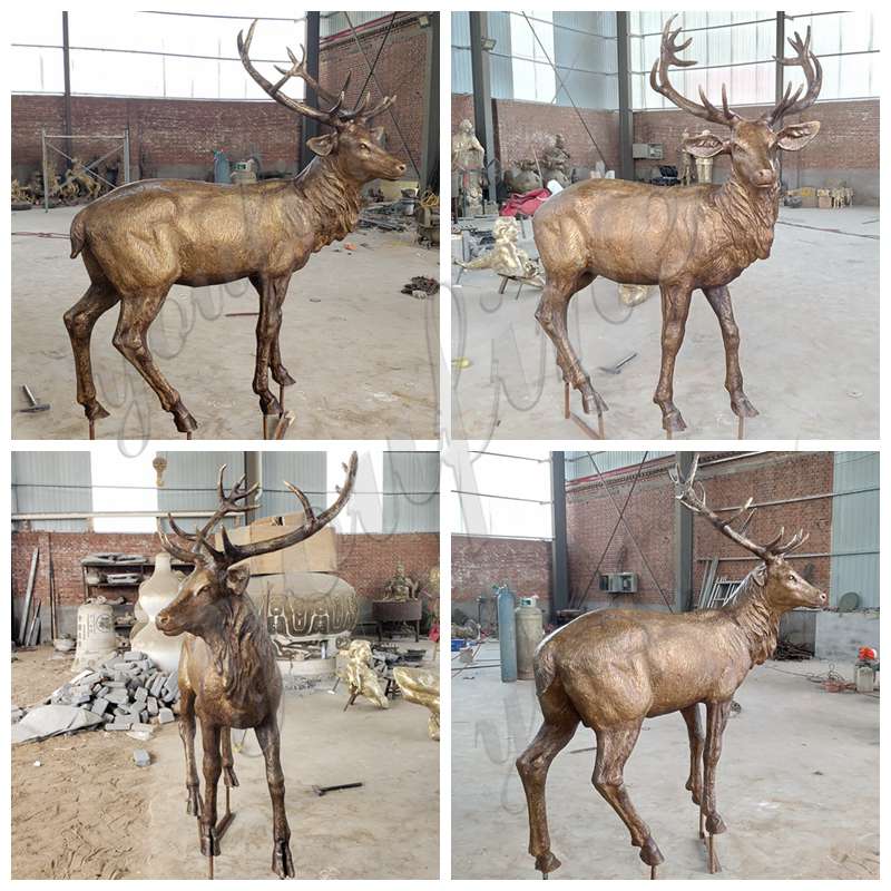 bronze deer garden statue - YouFine Sculpture (1)