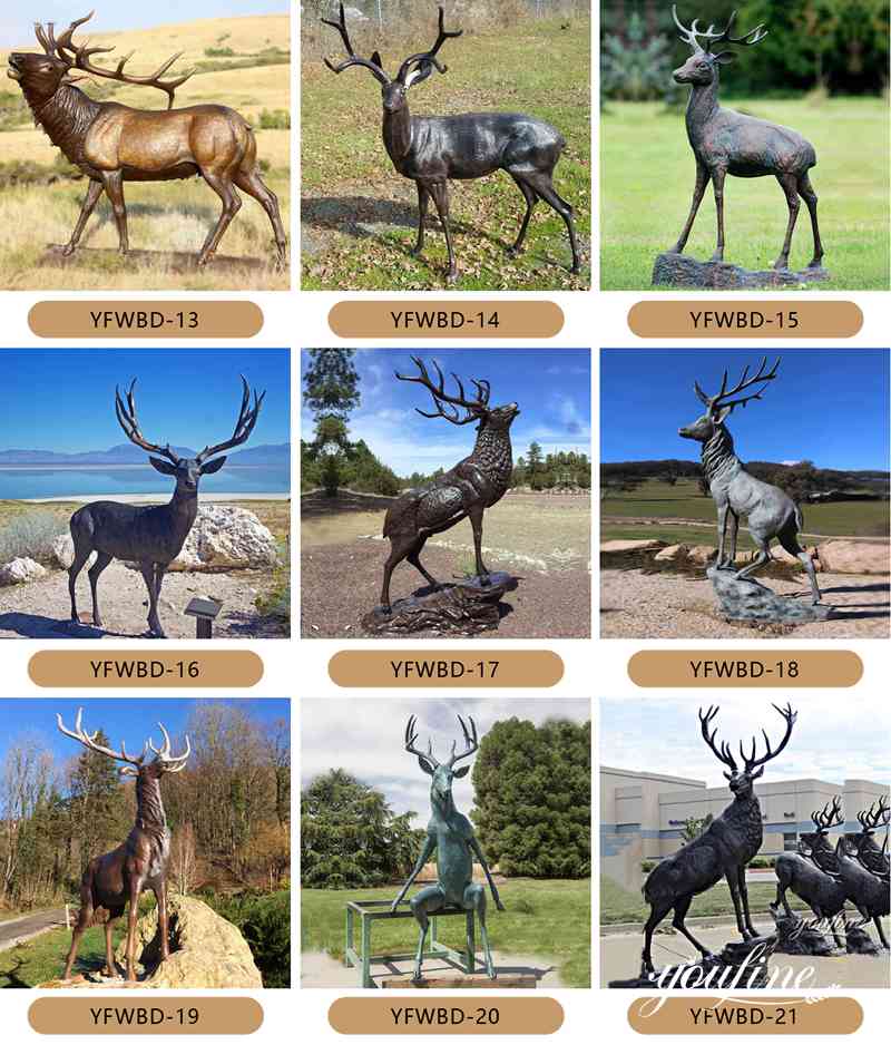 bronze deer statue - YouFine Sculpture