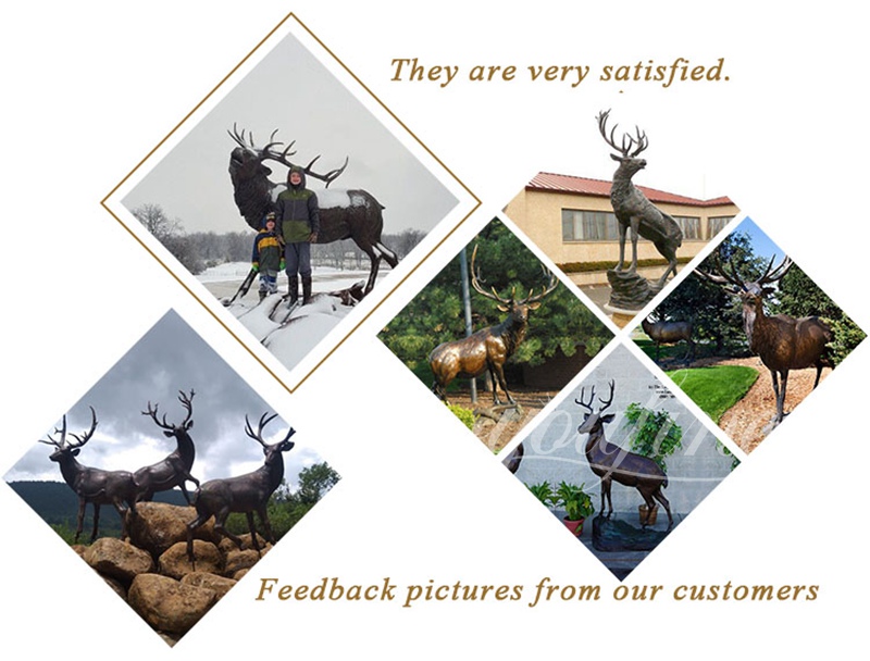 bronze deer statue feedback
