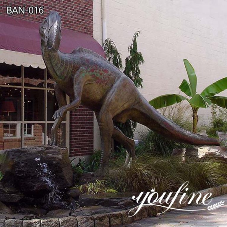 bronze dinosaur sculpture