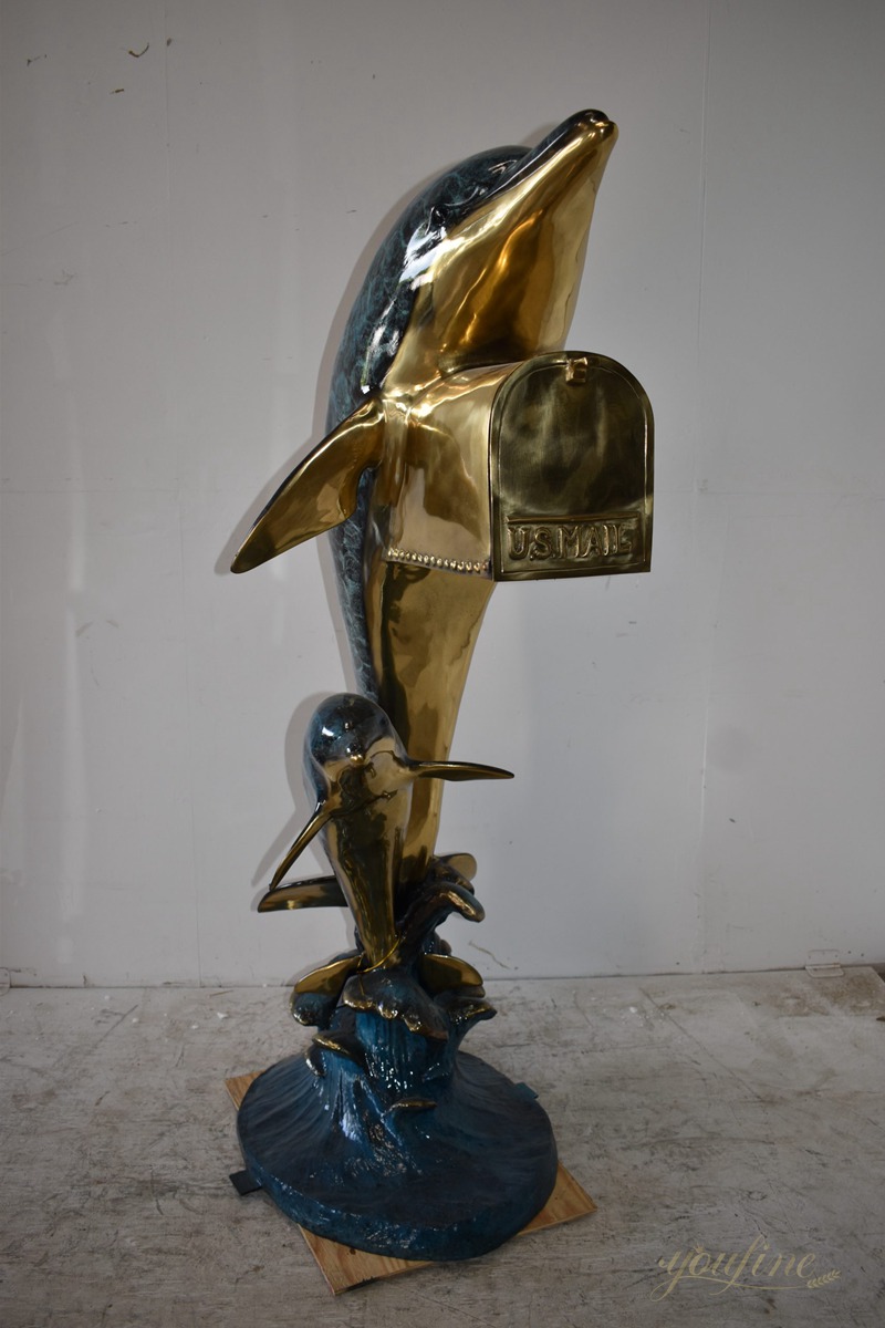bronze dolphin sculpture mailboxes