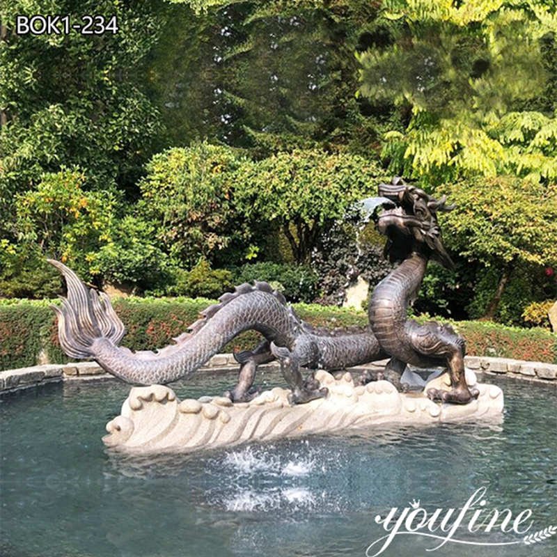 Garden Decoration Western Designed Metal Bronze Dragon Statue