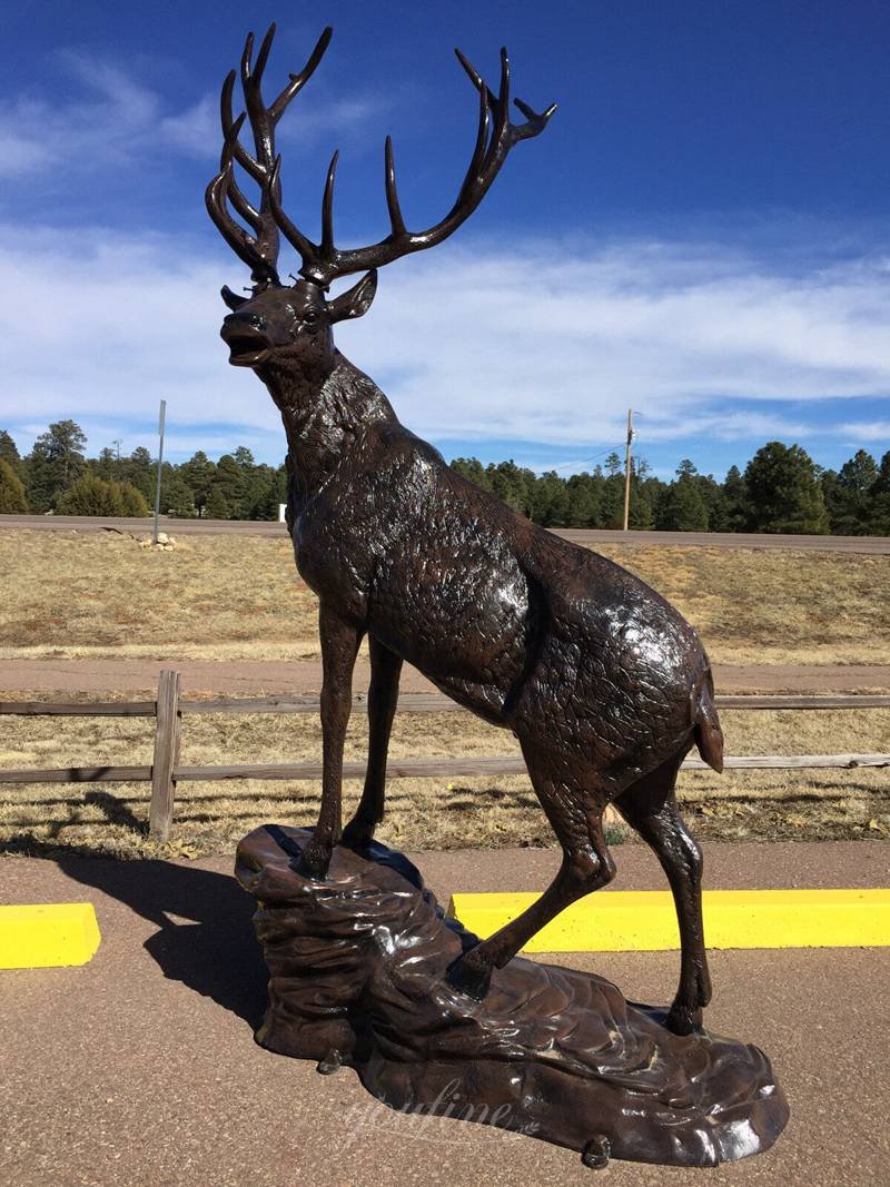 bronze elk statue life size