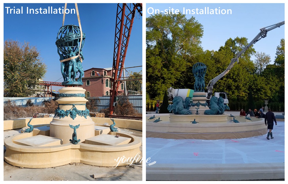 bronze fountain installation service