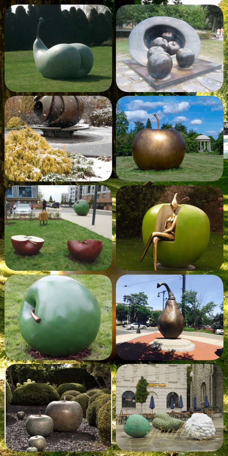 bronze fruit sculpture for sale