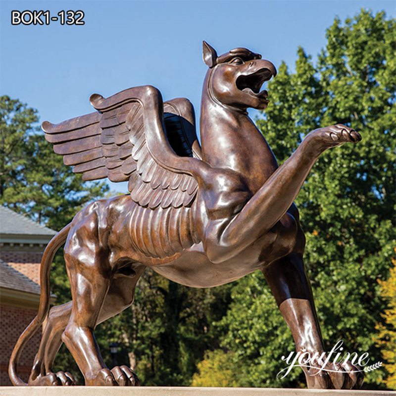 Outdoor Life Size Bronze Griffin Gargoyle Statue For Sale