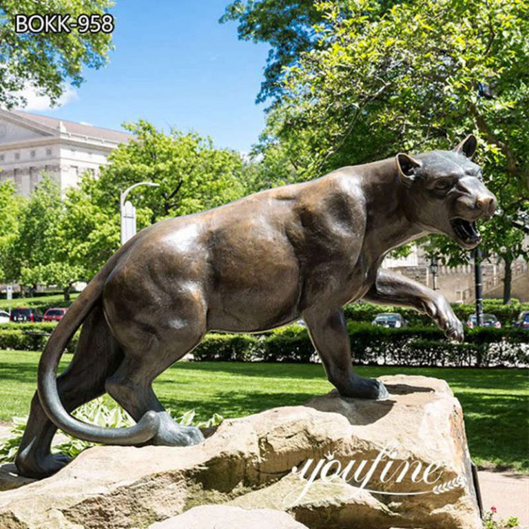 bronze leopard statue -YouFine