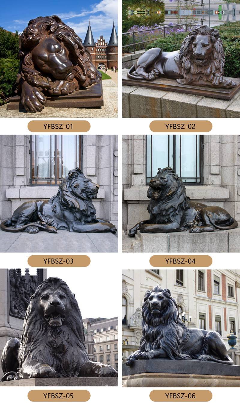 bronze lion statue - YouFine Sculpture