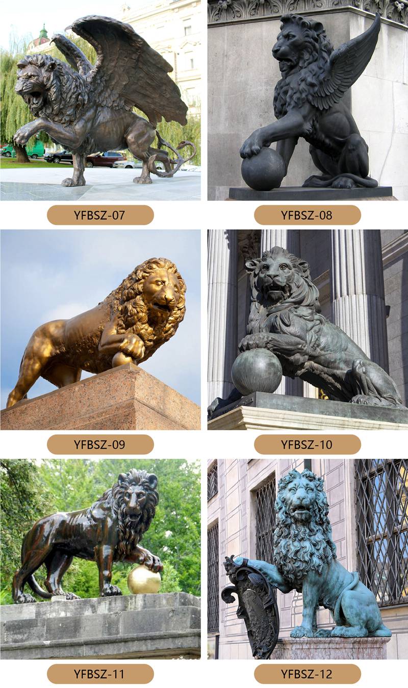 bronze lion statue - YouFine Sculpture