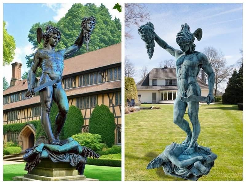 bronze medusa and perseus statue application scenes