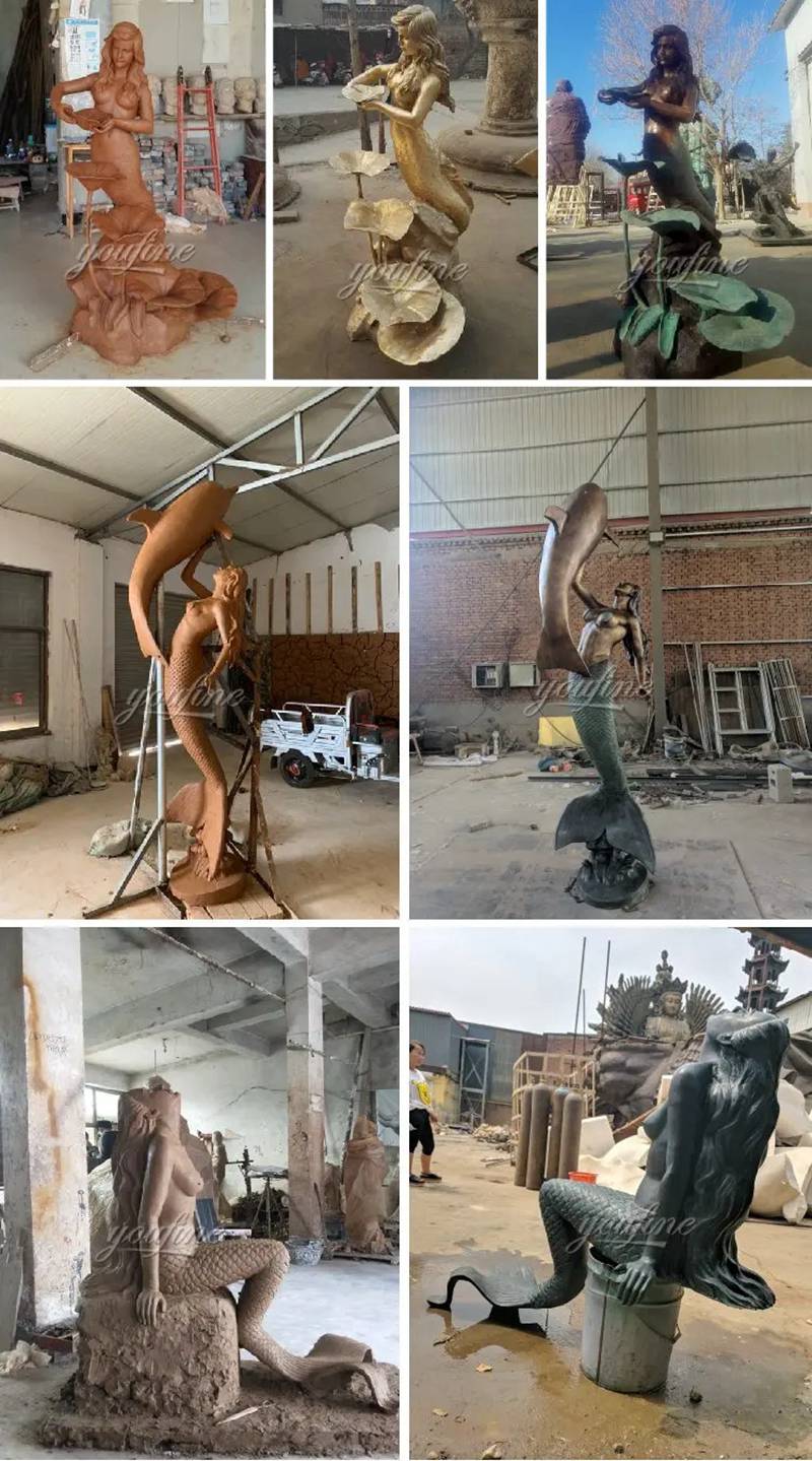 bronze mermaid cast process