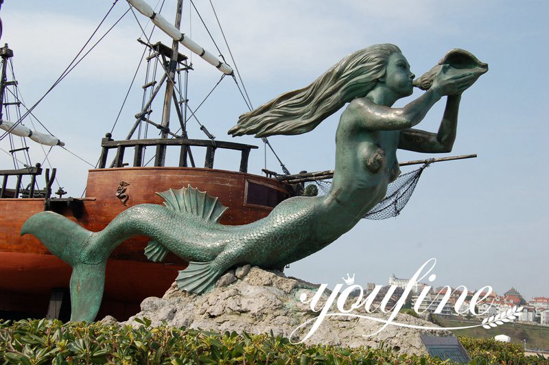 bronze mermaid sculptures