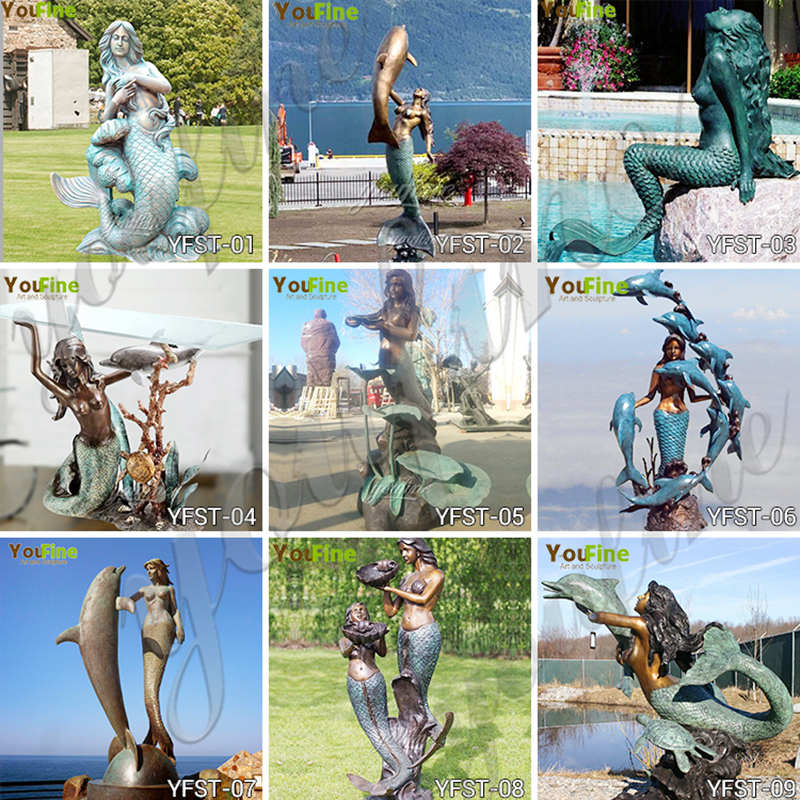 bronze mermaid statue-YouFine Sculpture