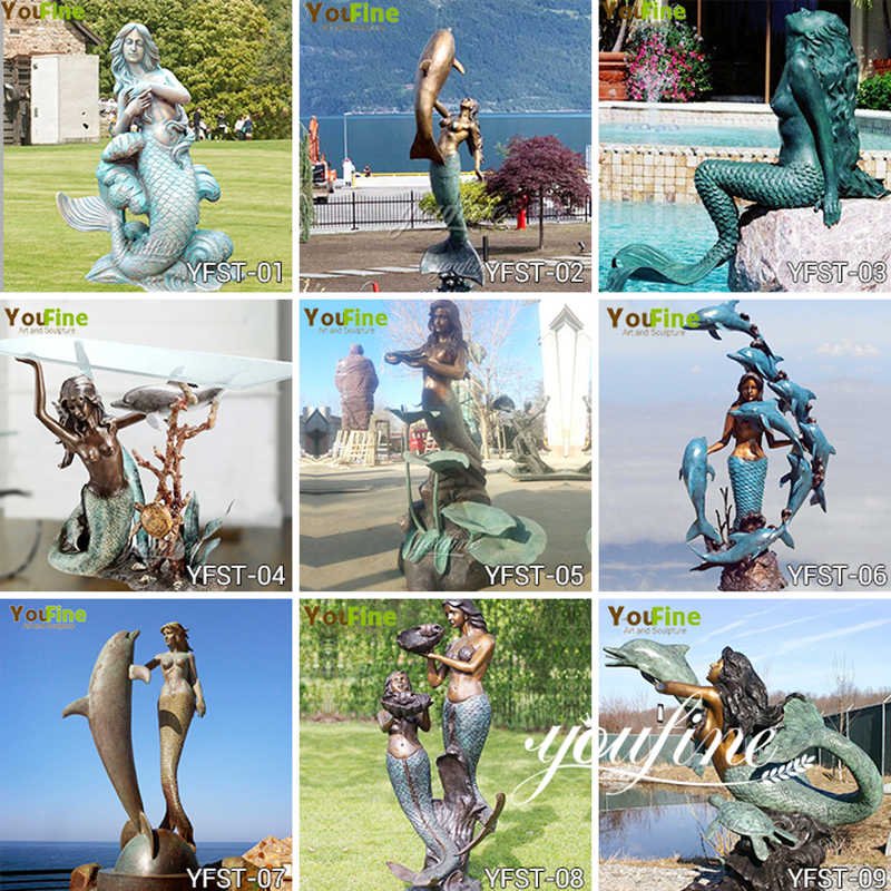 bronze mermaid statue-YouFine Sculpture