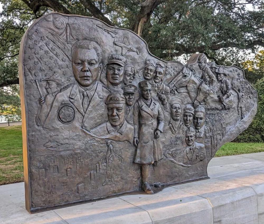 bronze military relief sculpture monument for park decor