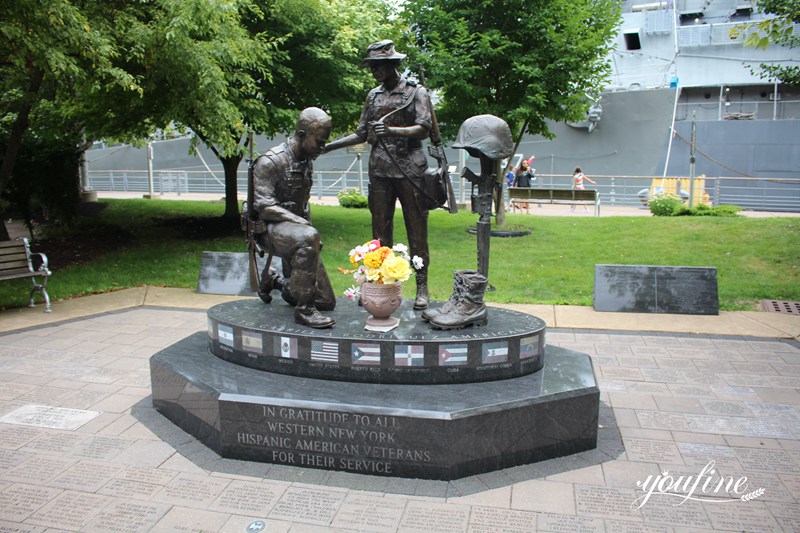 bronze outdoor military memorial