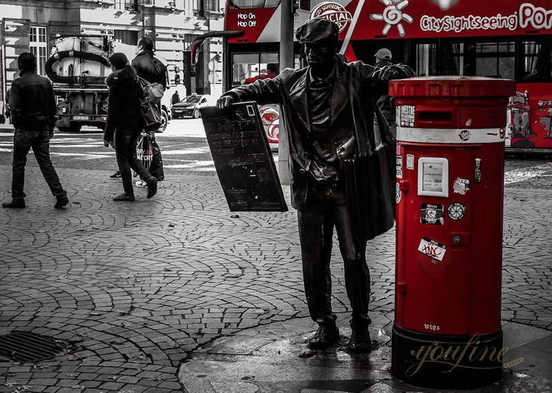 bronze statue mailbox