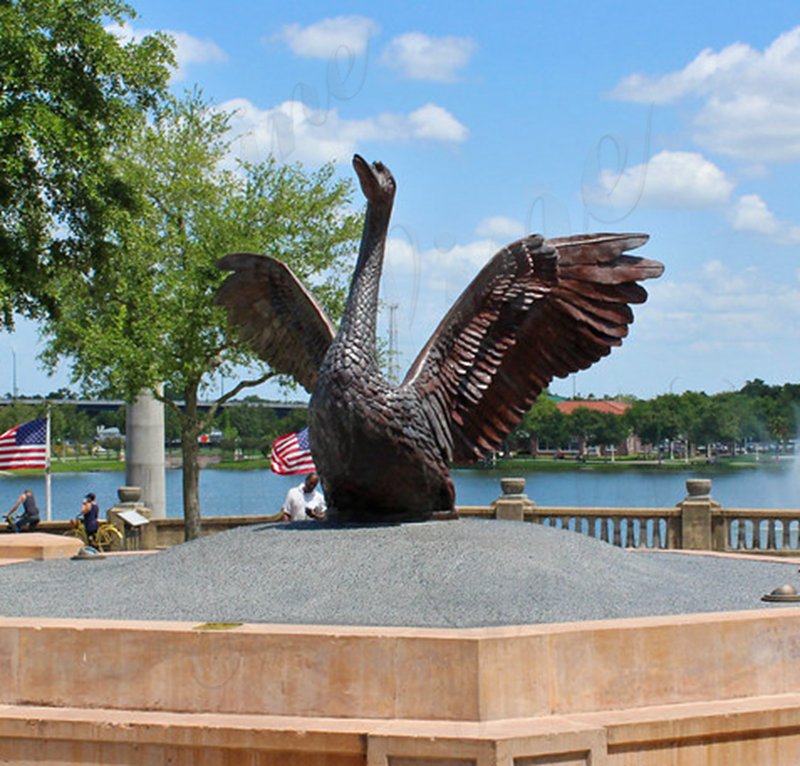 bronze swan statues -YouFine