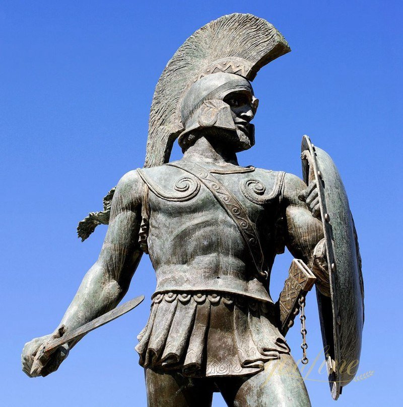 bronze trojan mascot warrior statue