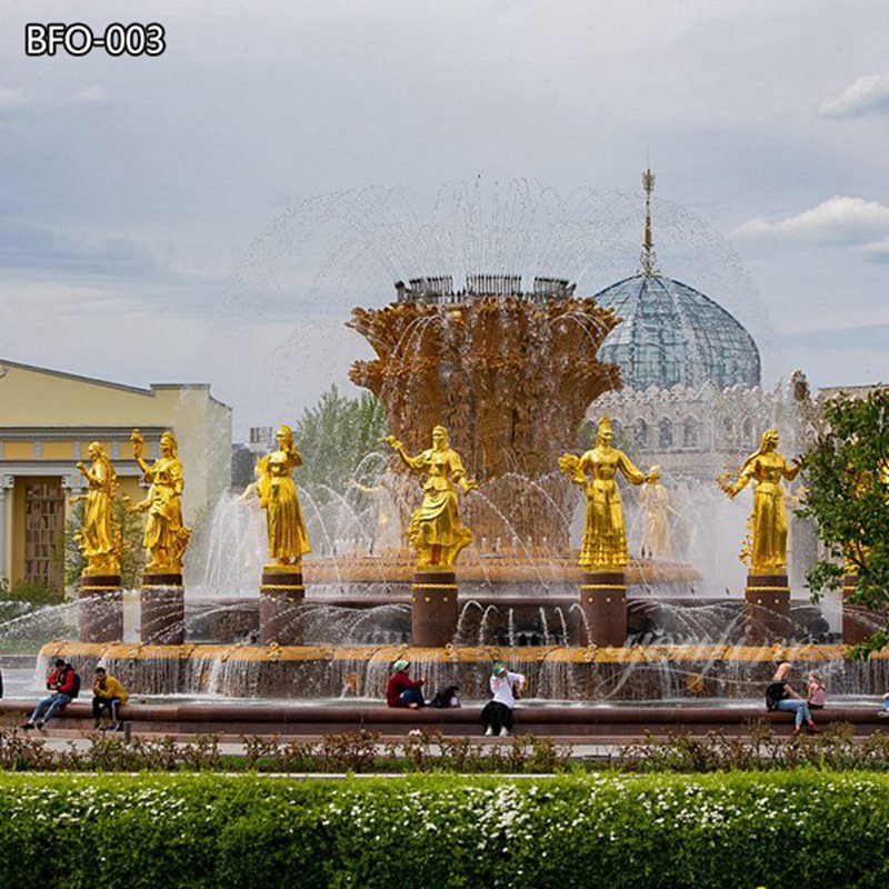 bronze water fountain statues