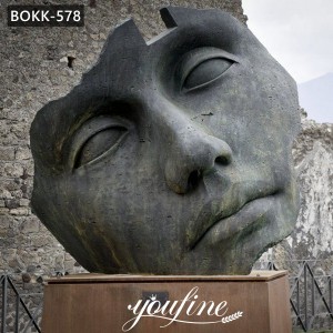 Modern Abstract Bronze Face Sculpture Igor Mitoraj Replica for Sale BOKK-578