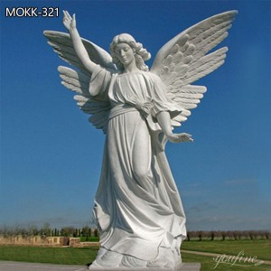 White Marble Life Size Angel Statue for Sale MOKK-321