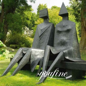 Abstract Bronze Sitting Couple Statue Lynn Chadwick Sculpture Online for Sale BOKK-969