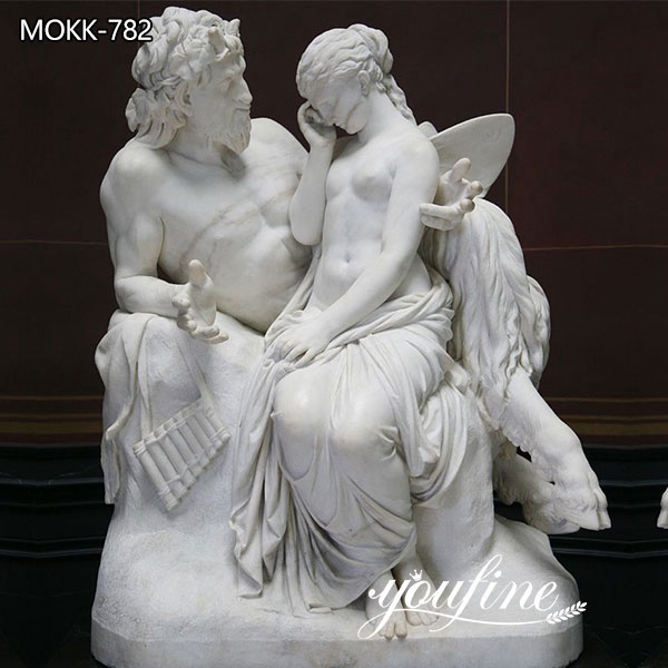 Famous Pan Comforting Psyche Marble Statue for Sale MOKK-782