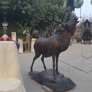  » Beautiful bronze sculpture of christmas reindeer statue for sale