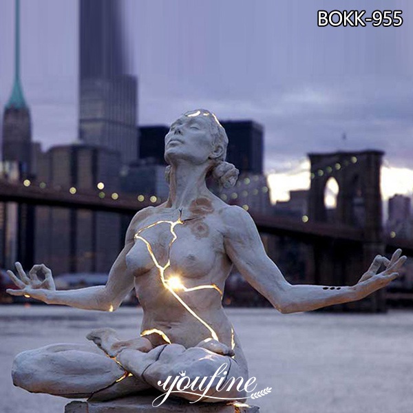  » Custom Bronze Cracked Light Woman Sculpture for Sale BOKK-955 Featured Image