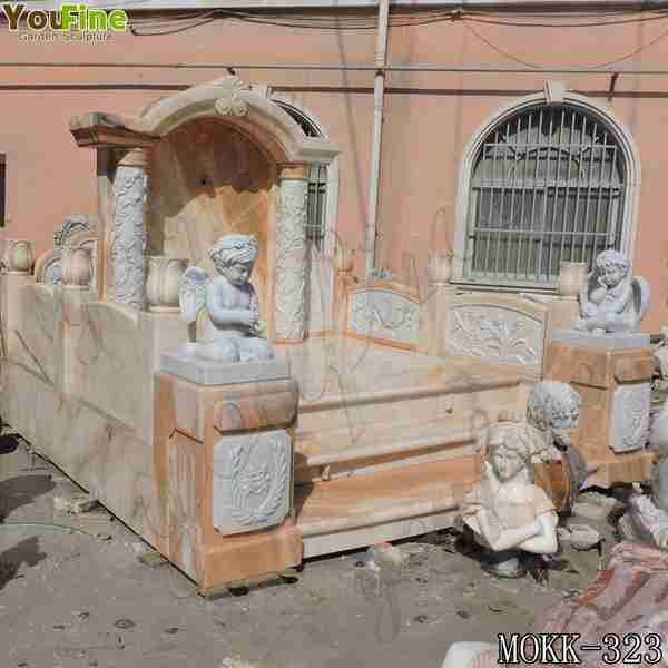Luxury Hand Carved Marble Grave Angels Ornaments for Sale MOKK-323