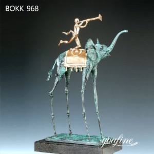  » Modern Bronze Triumphant Elephant Dali Sculpture for Sale BOKK-968