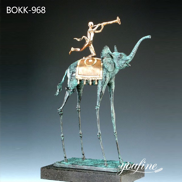Modern Bronze Triumphant Elephant Dali Sculpture for Sale BOKK-968